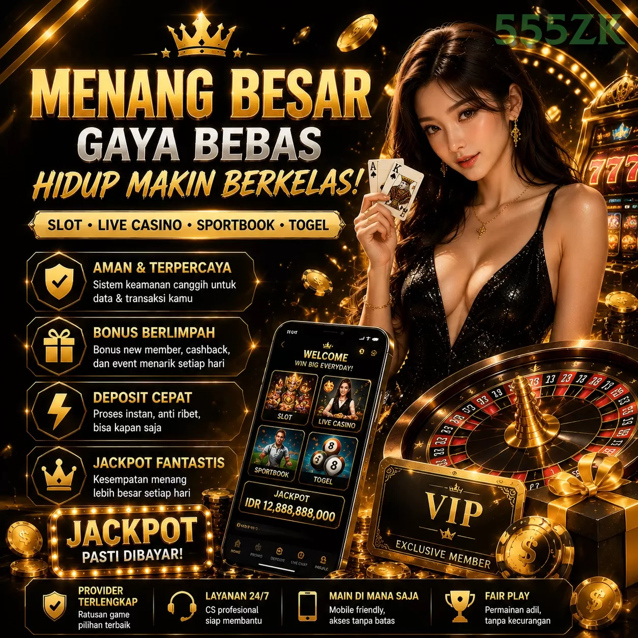 Ikon aplikasi 555zk resmi